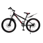 Mountain Bicycle Front Fork, Double Disc Brake, and Alloy Wheel