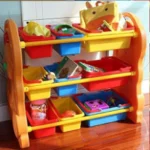 Rainbow Toys Kids Toy Storage Basket, Three Layer Storage Shelves, Convenient Simple Storage Product - Image 2